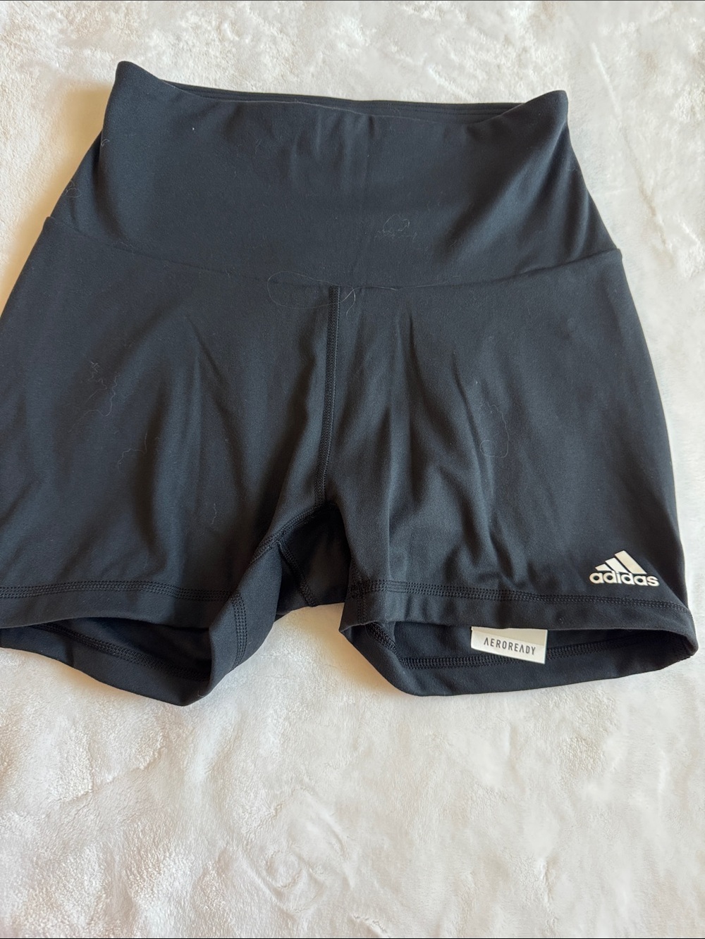adidas Black High-Waist AEROREADY Bike Shorts